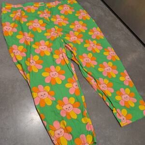 Modcloth x Marisol Muro Retro Style Floral 70s Pants Size 3X Flower Cats 60s